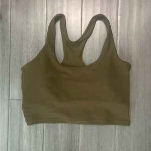 Sage Olive Green Ribbed Top